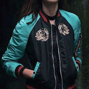 Vintage Retro Alpha Industries Reversible Souvenir Eagle Jacket